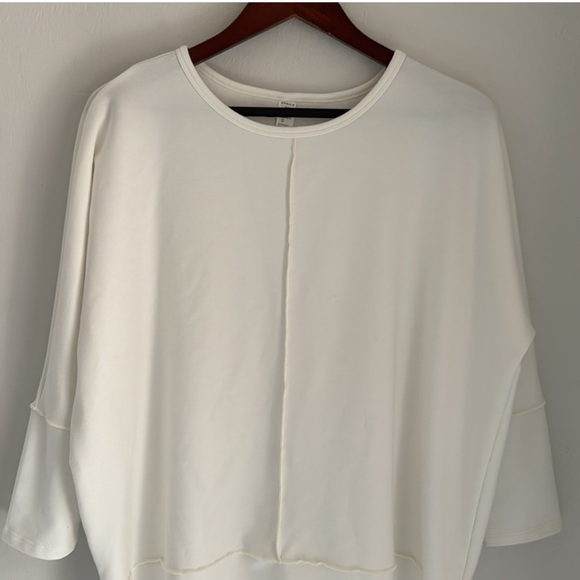 SPANX POWDER SWEATSHIRT Womens Small White Cozy Soft. B8 - Picture 3 of 8